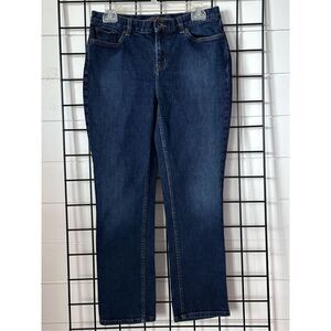 VTG‎ Lauren Jeans Co. Premium Denim Jeans Womens 4 Blue Straight Leg Crop
